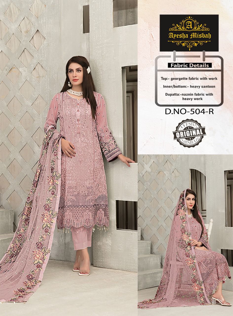 Ayesha Misbah 504 Heavy Festive Wear Wholesale Salwar Suits Collection